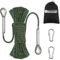 NewDoar 8mm Static Climbing Rope – 14KN Safety Cord with 2 Carabiners