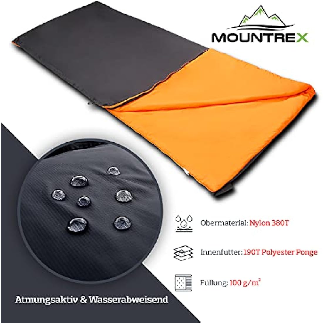 MOUNTREX Ultralight Summer Sleeping Bag – 700g Compact Blanket for Camping
