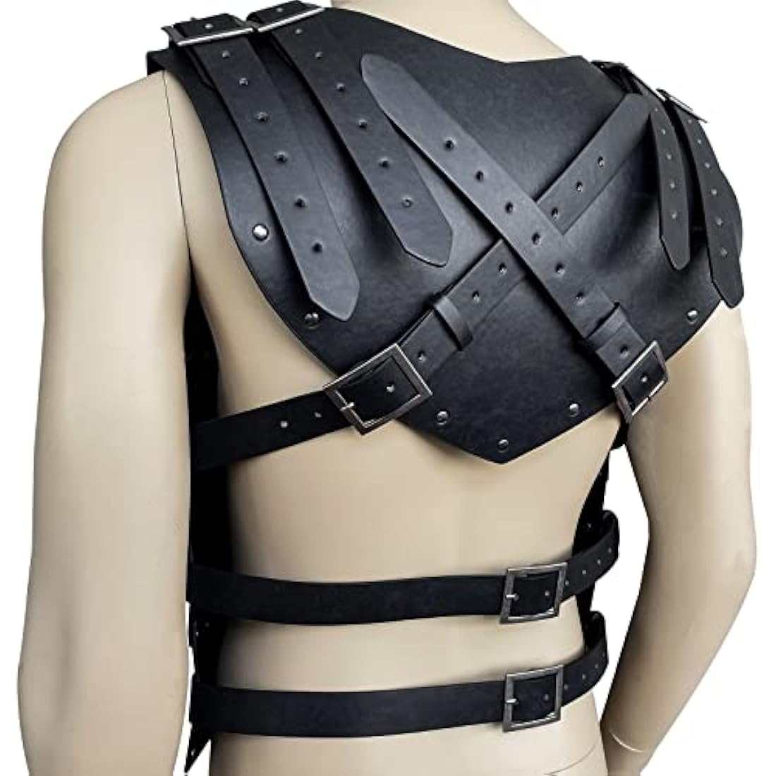 HiiFeuer Viking Chest Armor – Faux Leather Medieval Knight LARP Vest