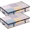 Lifewit 2-Pack Under Bed Storage Bags - 60L Large Clear Organizers