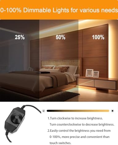 Lucienstar 5M Neon LED Strip Light – Dimmable Warm White 12V IP67