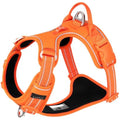 WINHYEPET No-Pull Dog Harness | Reflective Nylon Outdoor Vest - Orange