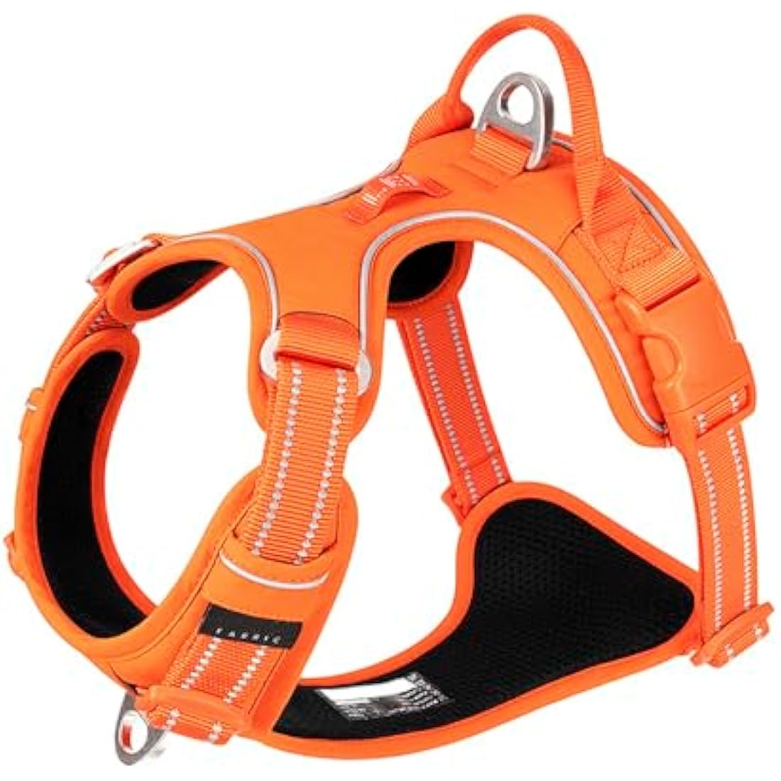 WINHYEPET No-Pull Dog Harness | Reflective Nylon Outdoor Vest - Orange