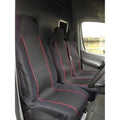 Renault Trafic Van Seat Covers -  Black & Red Piping