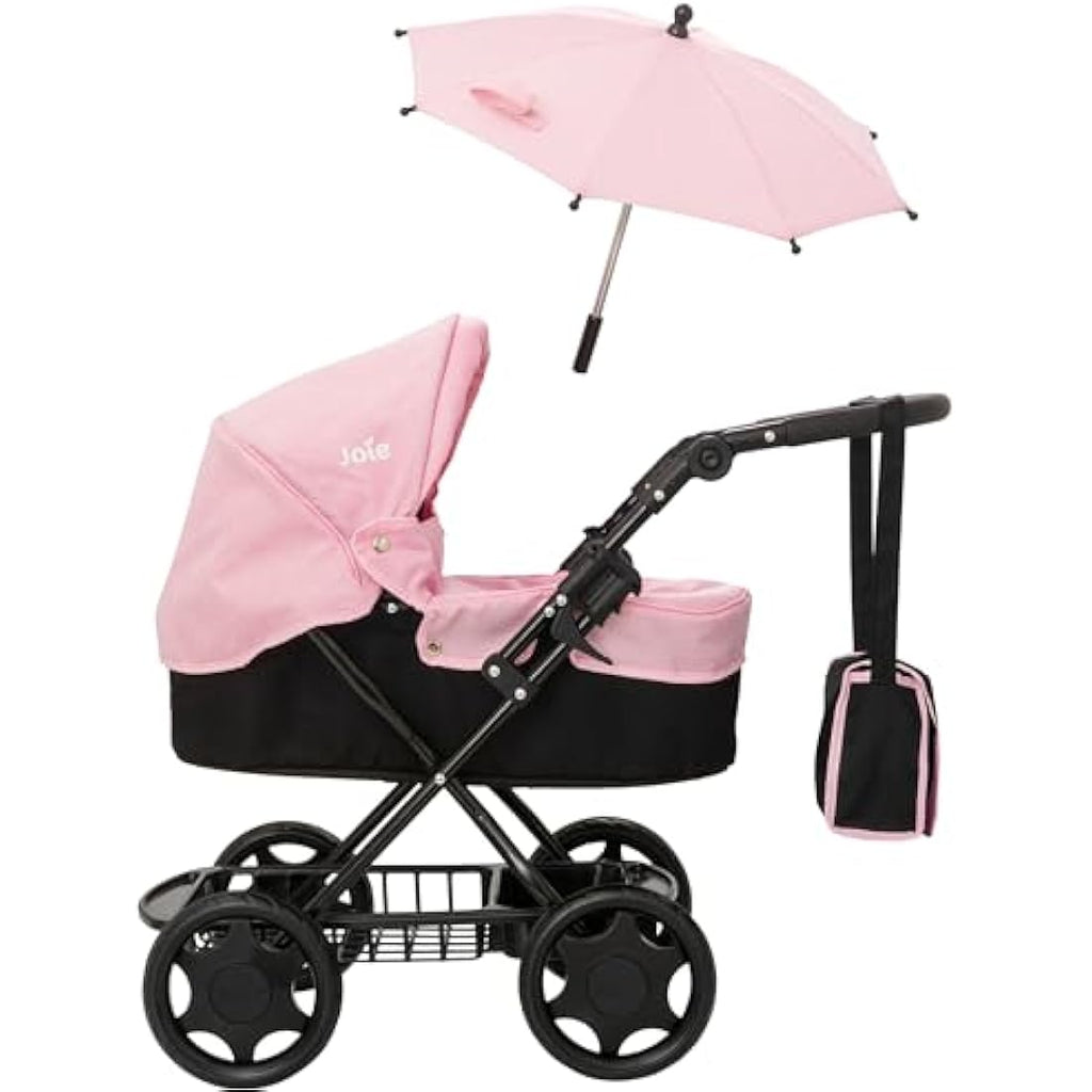 Joie Junior Dolls Pram & Parasol Set - Foldable Toy Stroller for Age 3+