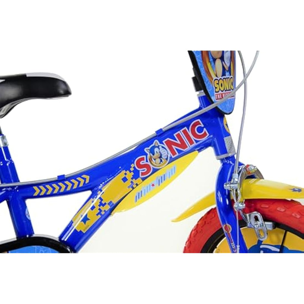 Sonic The Hedgehog 14 Inch Kids Bike with Training Wheels – Blue