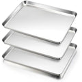 HaWare Stainless Steel Baking Tray Set | 3-Piece Large Cookie Sheets