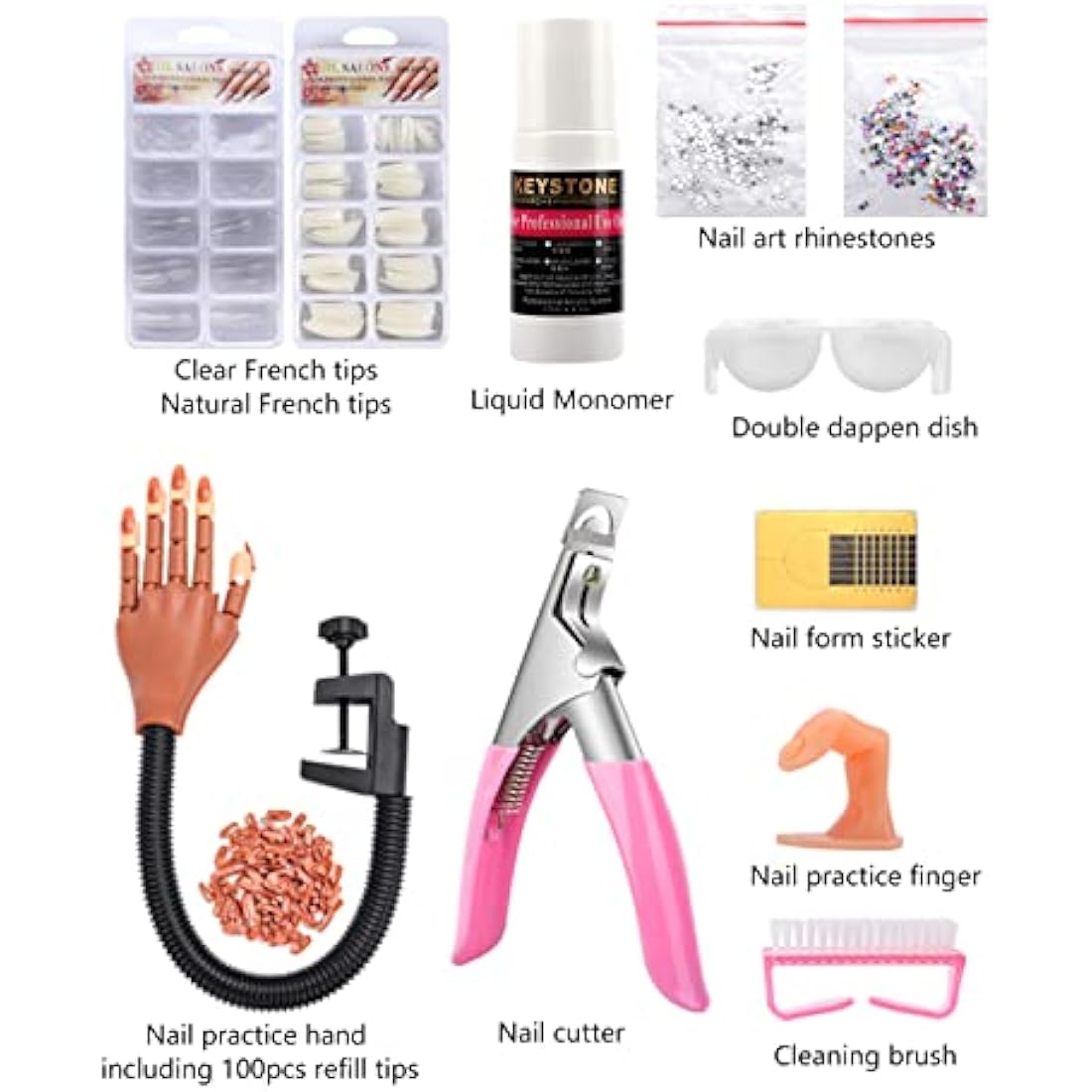 Acrylic Nail Practice Hand – Flexible Manicure Model