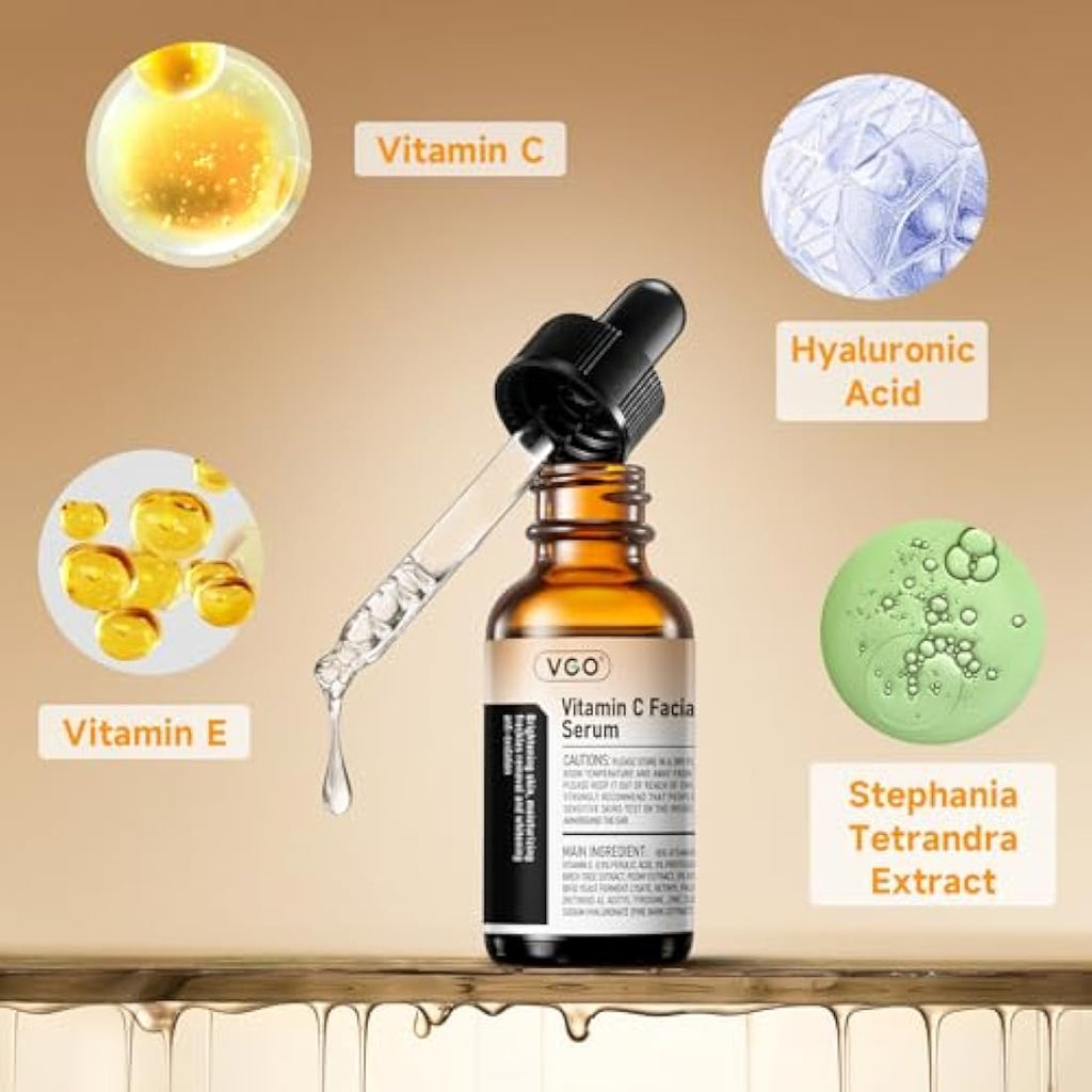 VGO Vitamin C Serum for Face | Anti-Aging with Hyaluronic Acid (60ml)