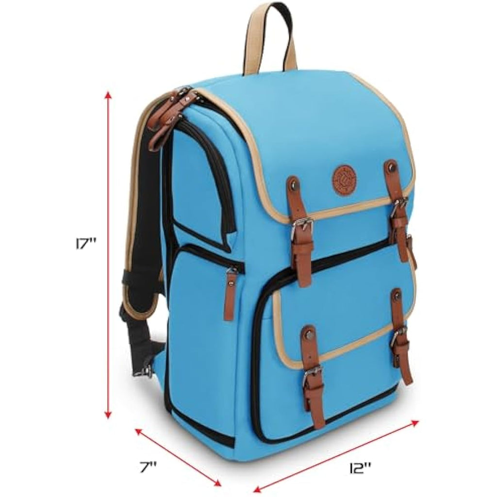 ENHANCE Trading Card Backpack – TCG Deck Box & Playmat Storage (Blue)