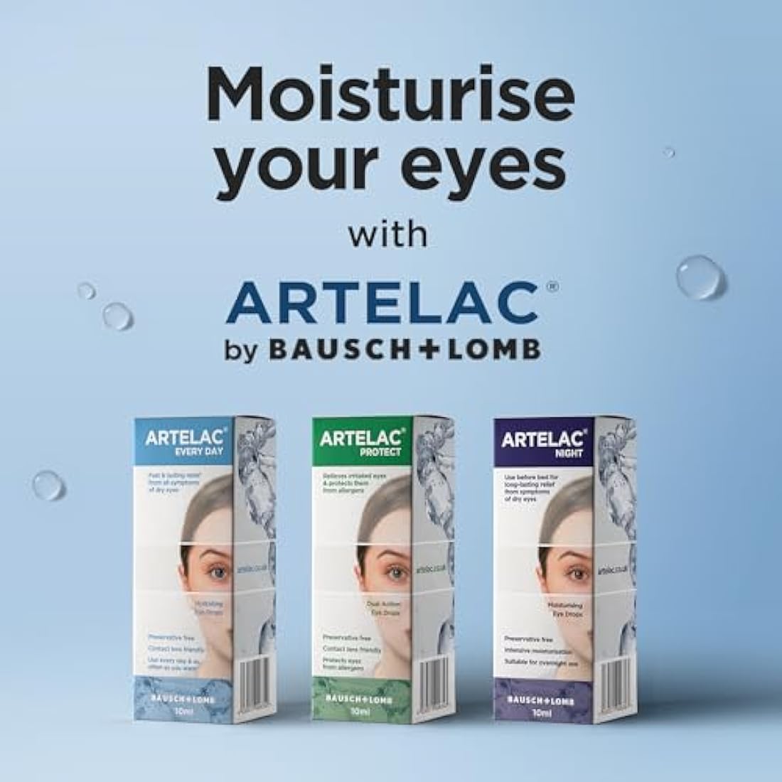 Artelac Night Eye Drops | Preservative Free Dry Eye Relief, 10ml