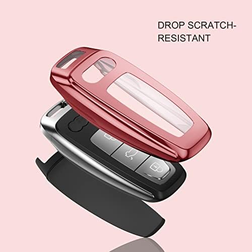 OATSBASF TPU Car Key Case for Audi A6 A7 A8 Q7 Q8 E-Tron – Protective Cover