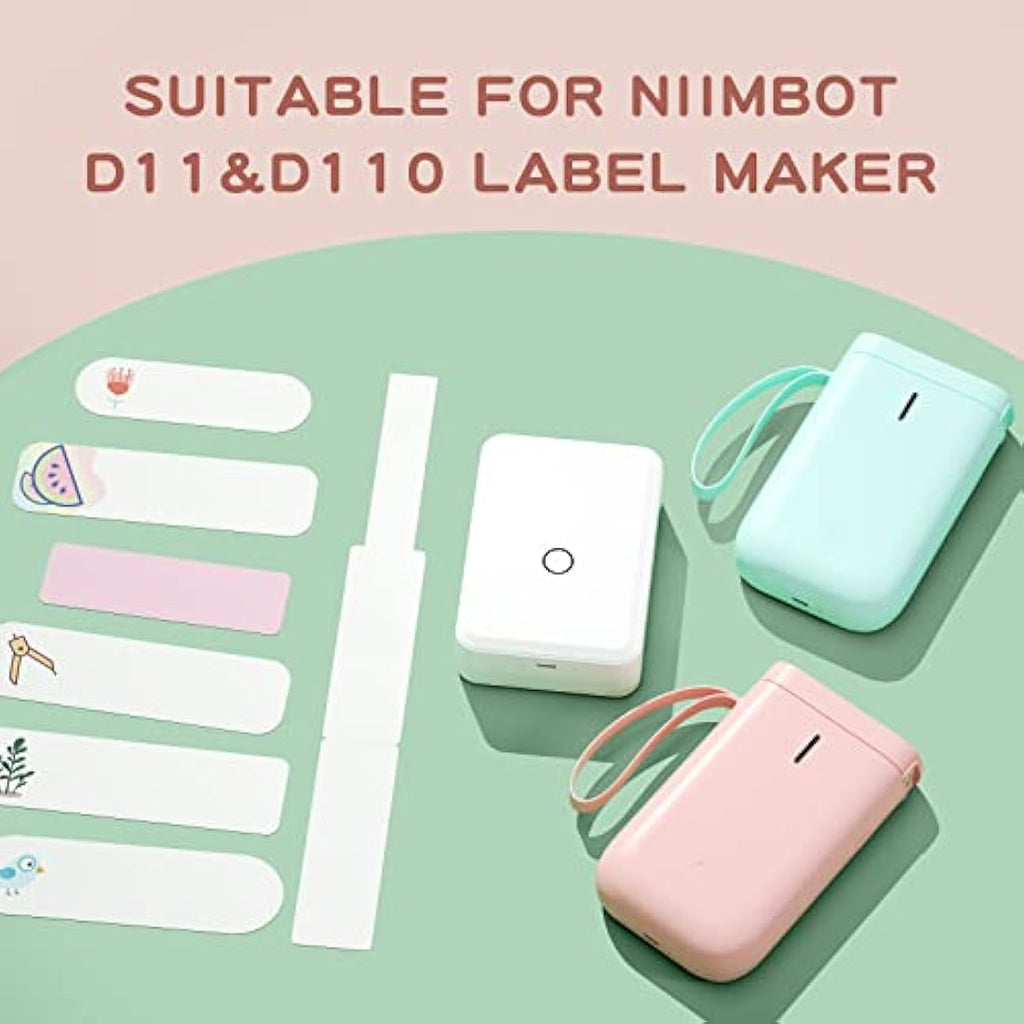 NIIMBOT Thermal Label Paper | White Waterproof Stickers for D11 D110 D101