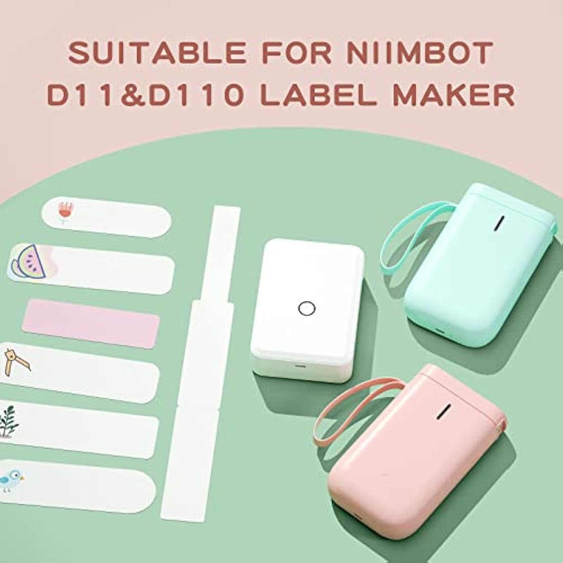 NIIMBOT Thermal Label Paper | White Waterproof Stickers for D11 D110 D101
