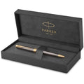 Parker Sonnet Ballpoint Pen – Grey Lacquer with Gold Trim, Medium Point