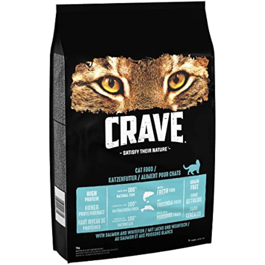 Crave High Protein Grain-Free Dry Cat Food - Salmon & Whitefish, 7kg