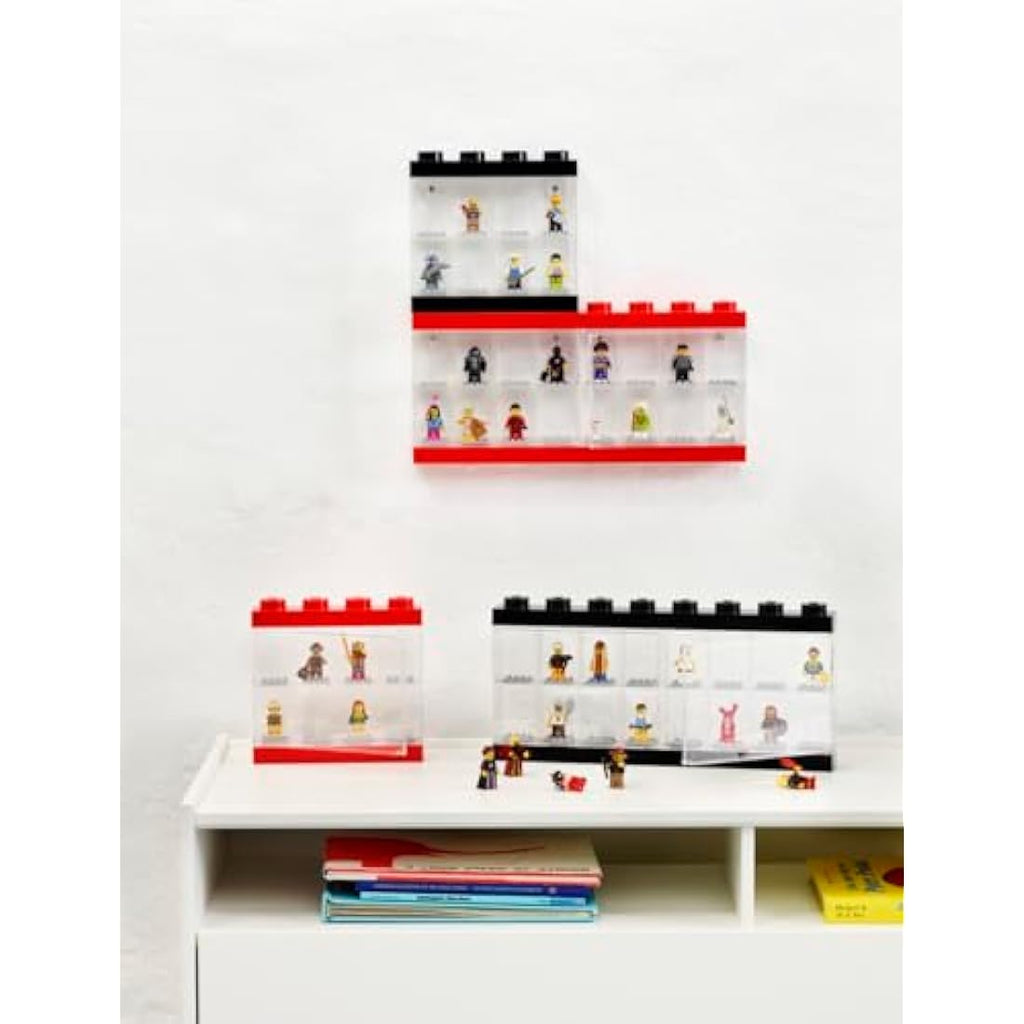 LEGO Minifigure Display Case - Stackable 16-Compartment Wall & Desk Storage
