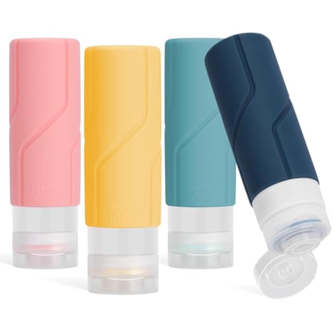 Alyvisun 4 Pack Leak-Proof Silicone Travel Bottles for Toiletries, 100ml