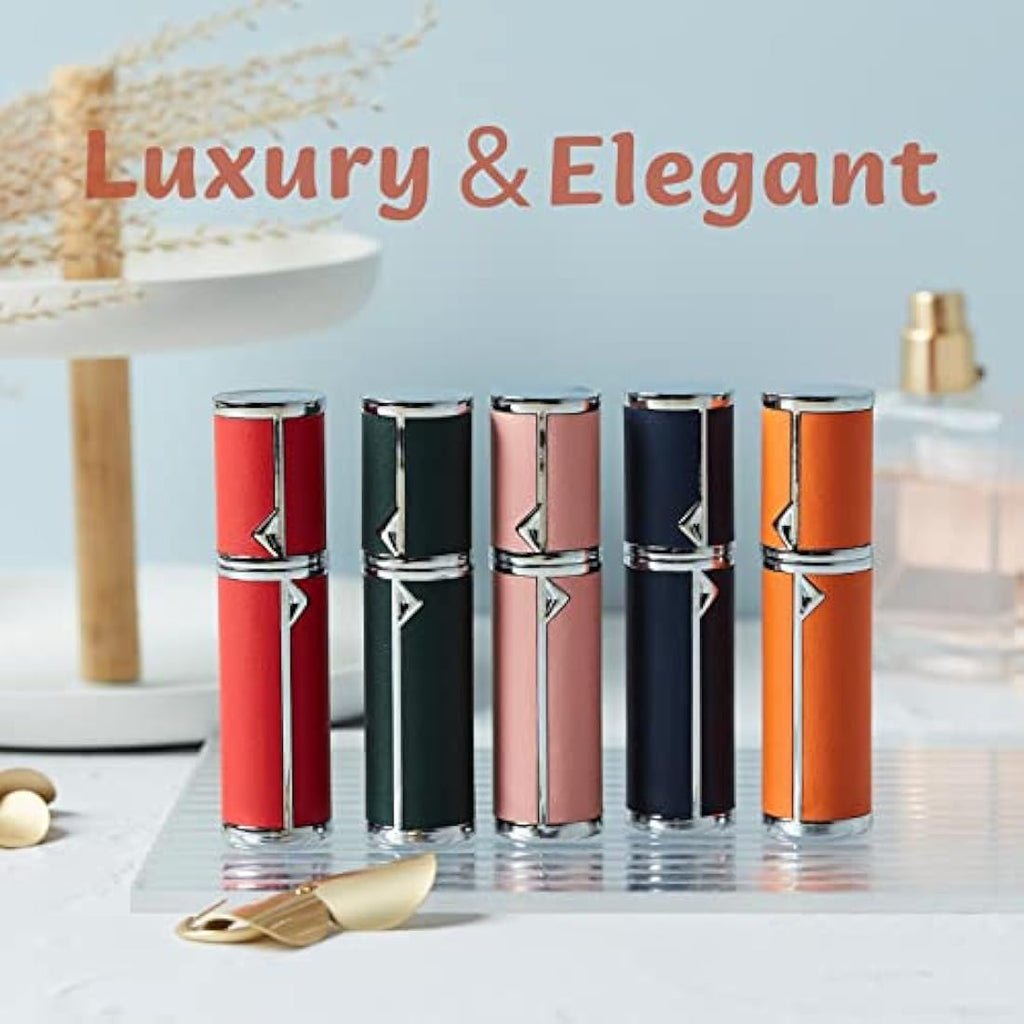 Jolof Store Refillable Perfume Atomiser – 5ml Leather Travel Spray