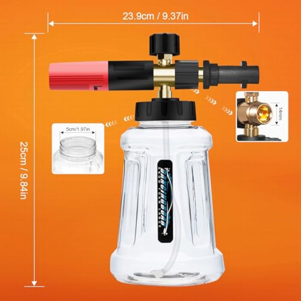DANCINGBOAR Snow Foam Cannon for Karcher K2-K7 Pressure Washer, 1L