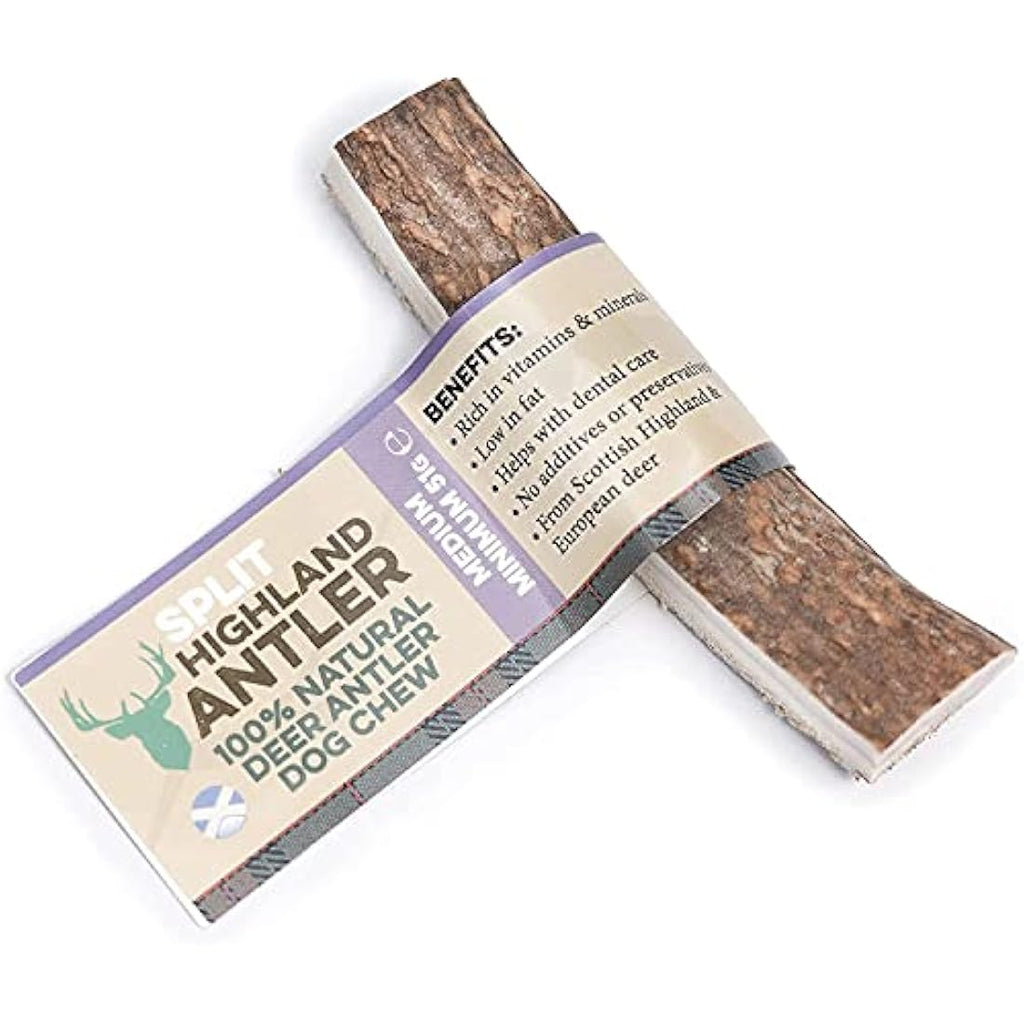 Natural Split Antler Dog Chews | Hypoallergenic (Medium)