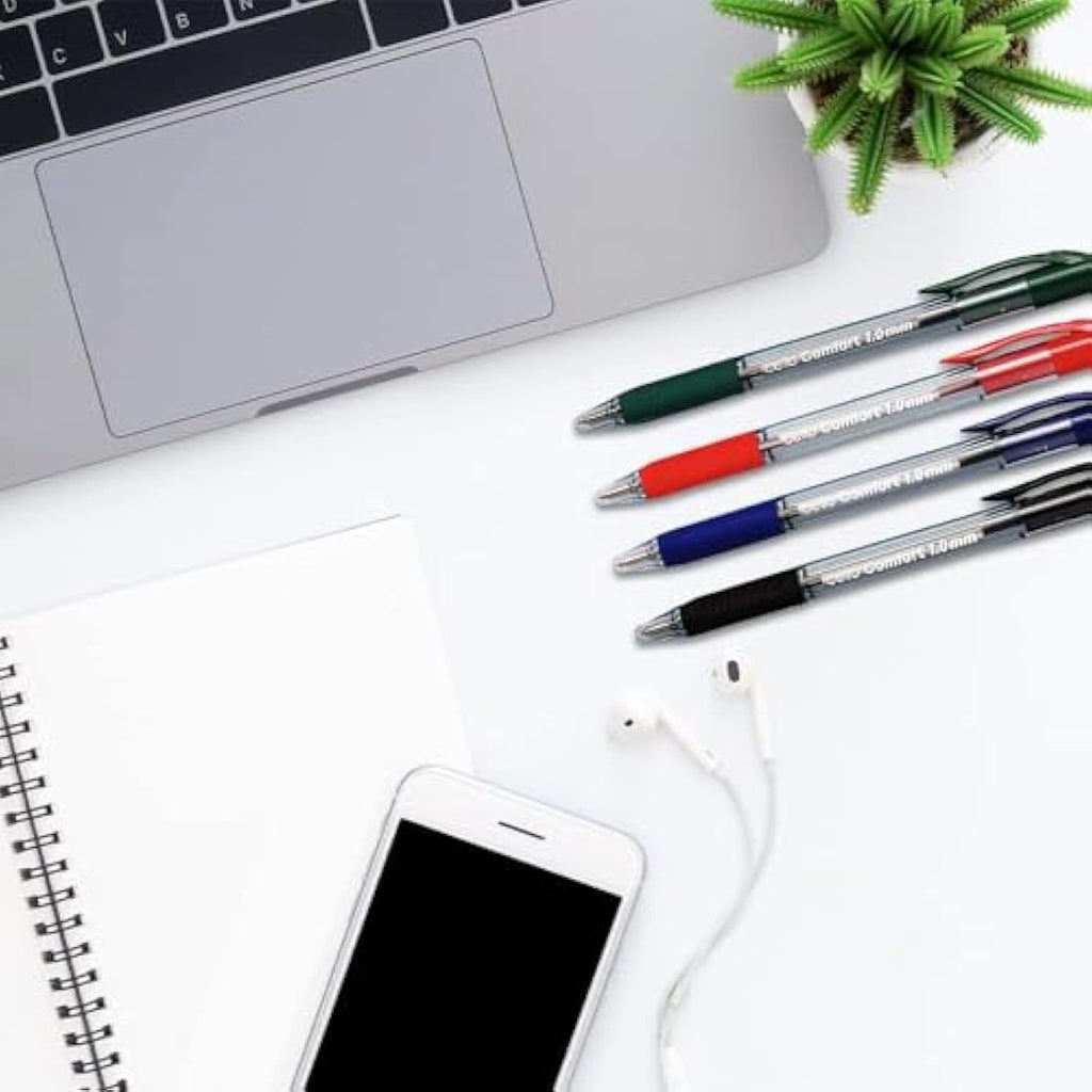 Cello Retractable Ballpoint Pens | 1.0mm Medium Point, Pack of 12