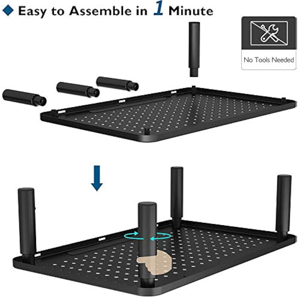BONTEC Metal Monitor Stand | Height Adjustable Desk Riser (2 Pack)