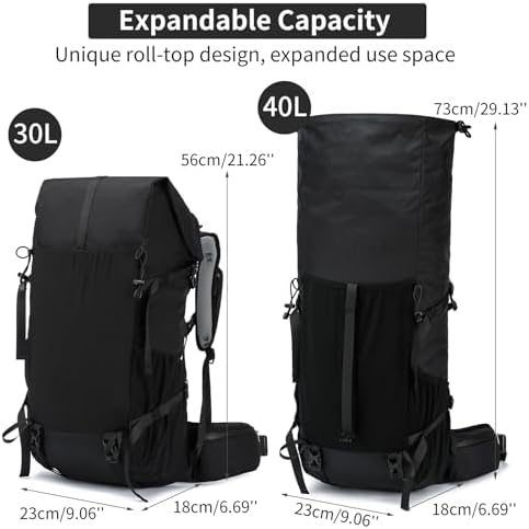 Power King 30L-40L Expandable Hiking Backpack | X-PAC Laptop Rucksack