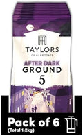Taylors of Harrogate After Dark Ground Coffee – Dark Roast, 6 x 200g
