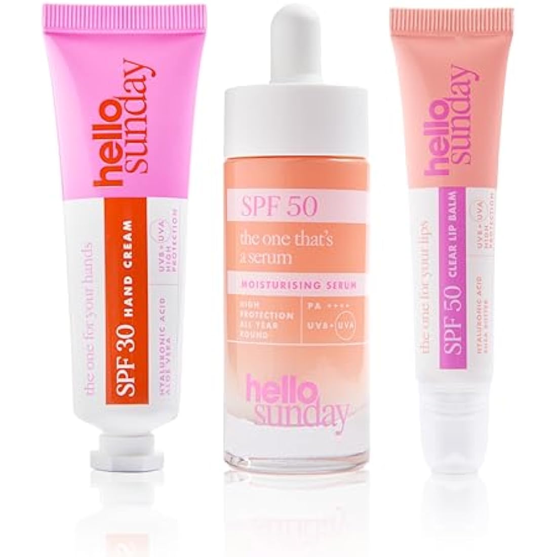 Hello Sunday Everyday Essentials SPF Kit - Face, Lip & Hand Protection