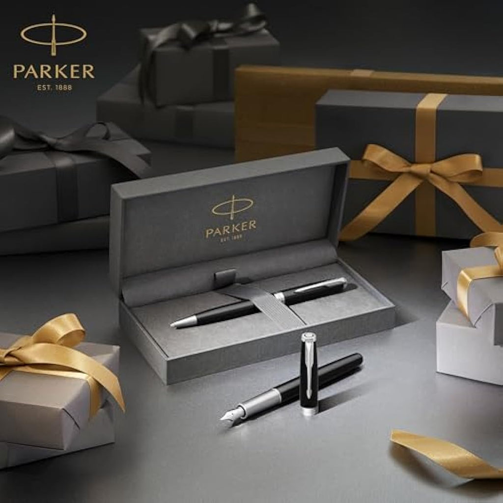 Parker Sonnet Ballpoint Pen – Blue Satin Finish with Chrome Trim