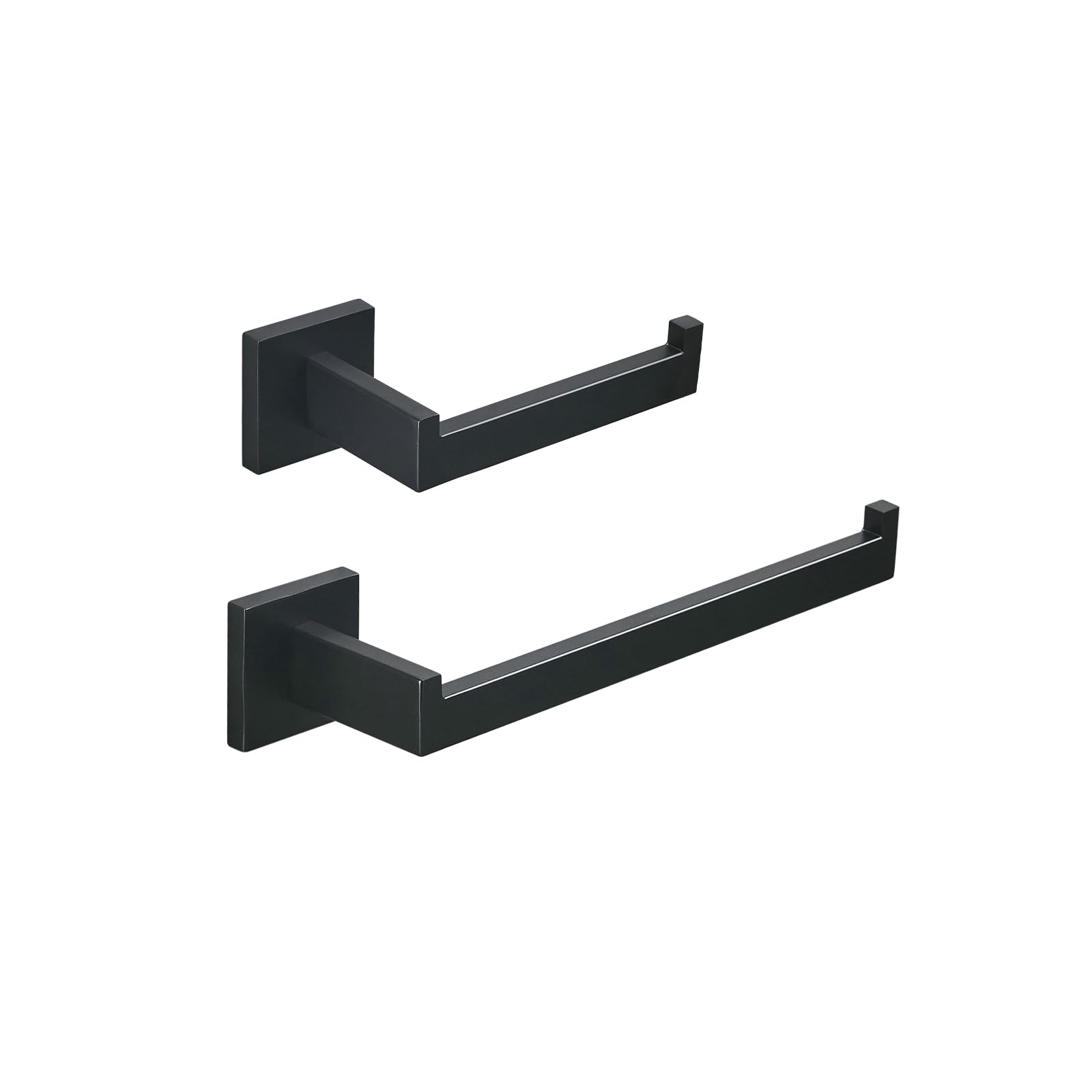 Matte Black 2-Piece Bathroom Hardware Set - SUS304 Steel