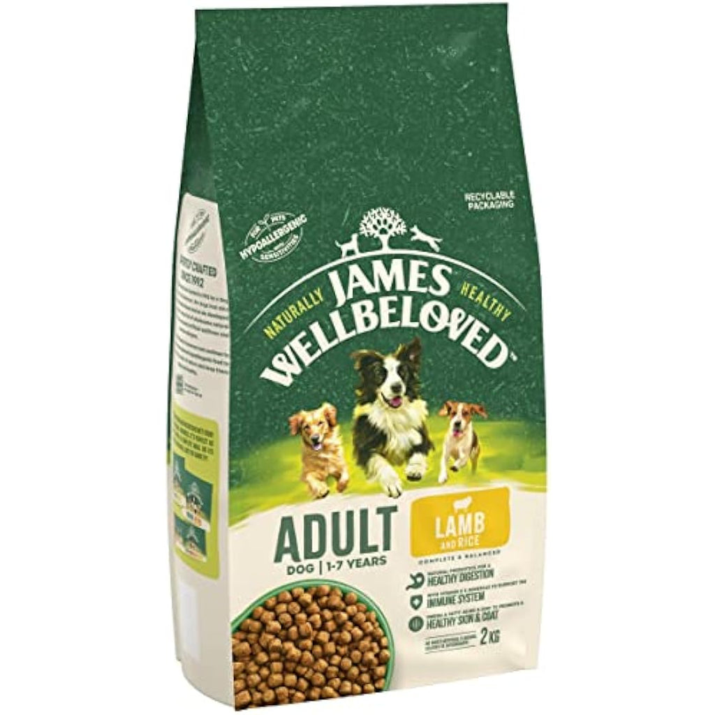 James Wellbeloved Adult Lamb & Rice Hypoallergenic Dry Dog Food - 2kg