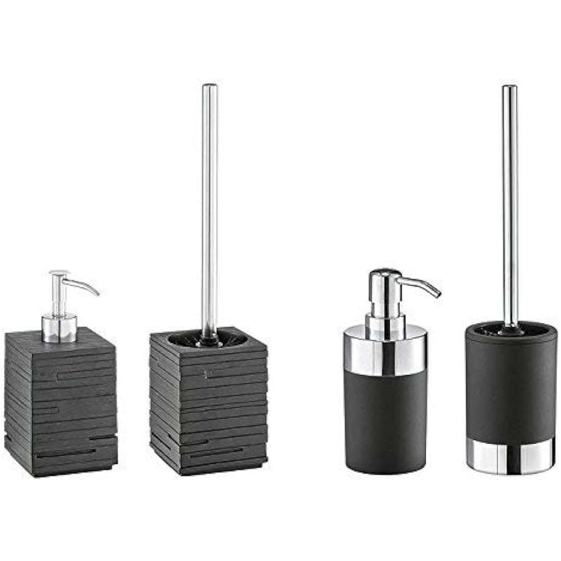 Zeller 18319 Modern Black Toilet Brush with Disposable Head – Plastic