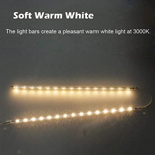 Jolof Store Under Cabinet LED Light Strips – 4x40cm Linkable Warm White