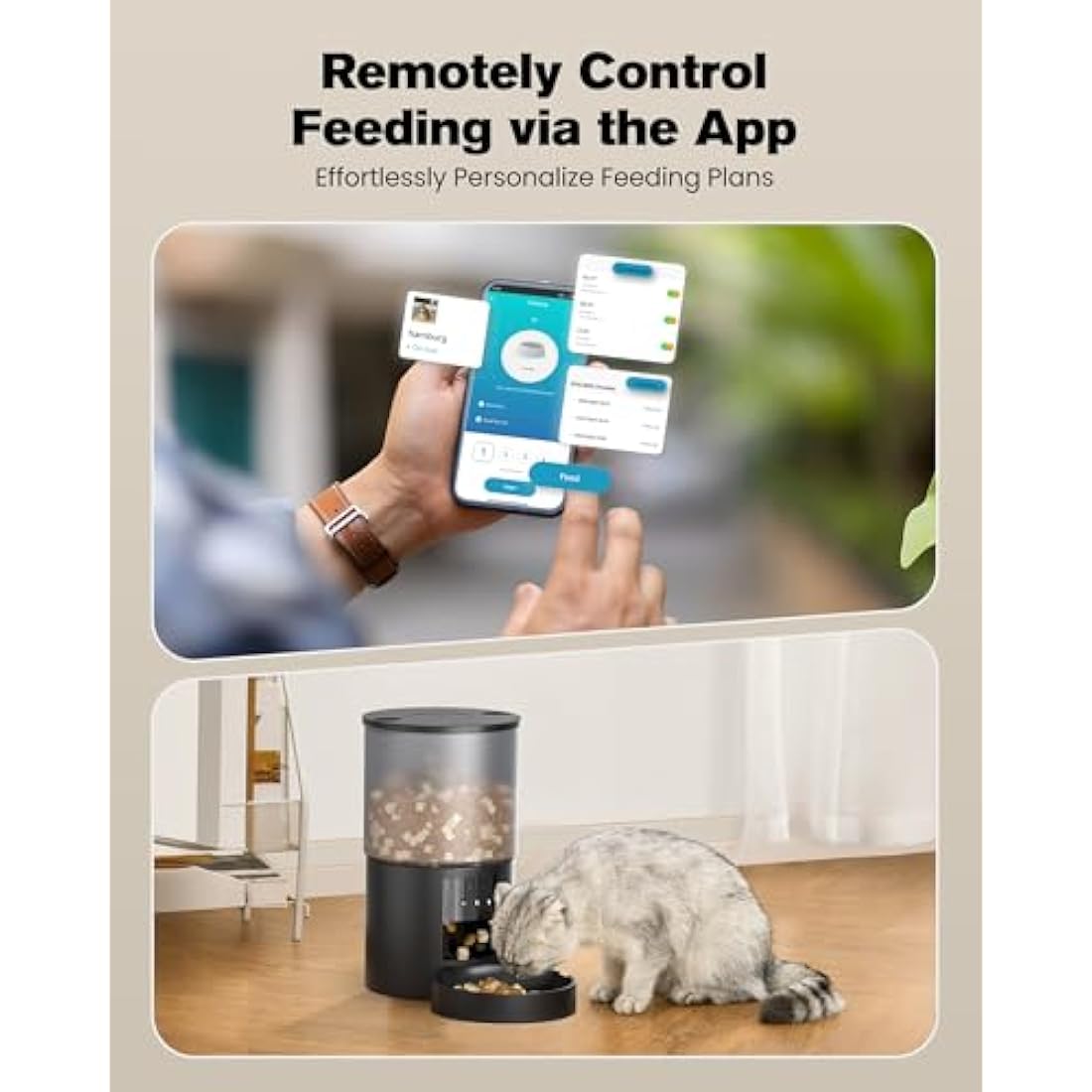 Jolof Store Automatic Cat Feeder – 4L WiFi Smart Food Dispenser with App
