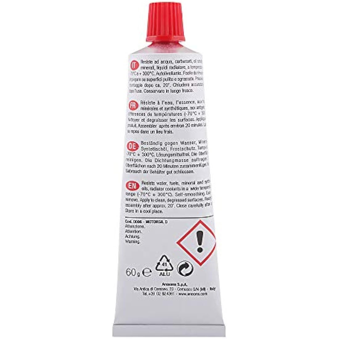 Arexons Motorsil D Red Silicone Gasket Maker - High Temp Engine Sealant 60g