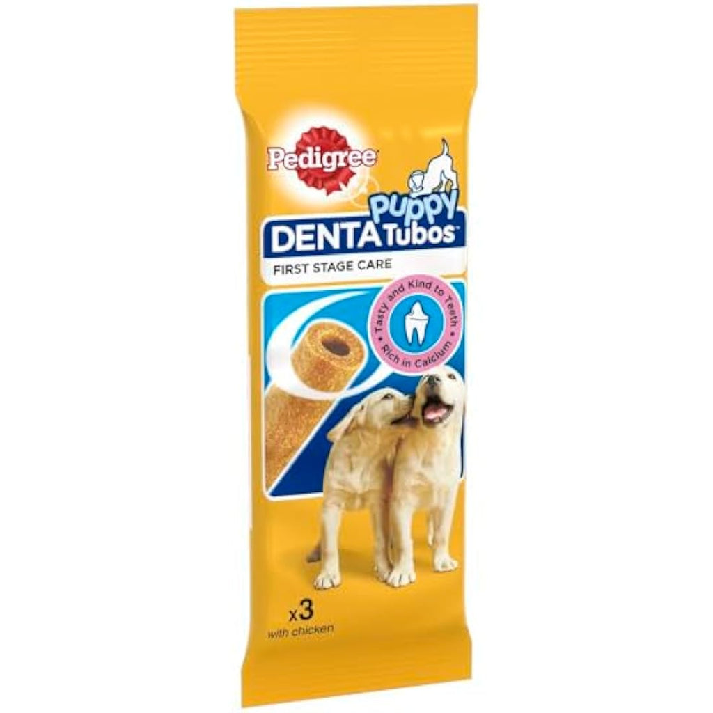 Pedigree Puppy DentaTubos Dental Sticks – Calcium Rich Chews, 54 Pack