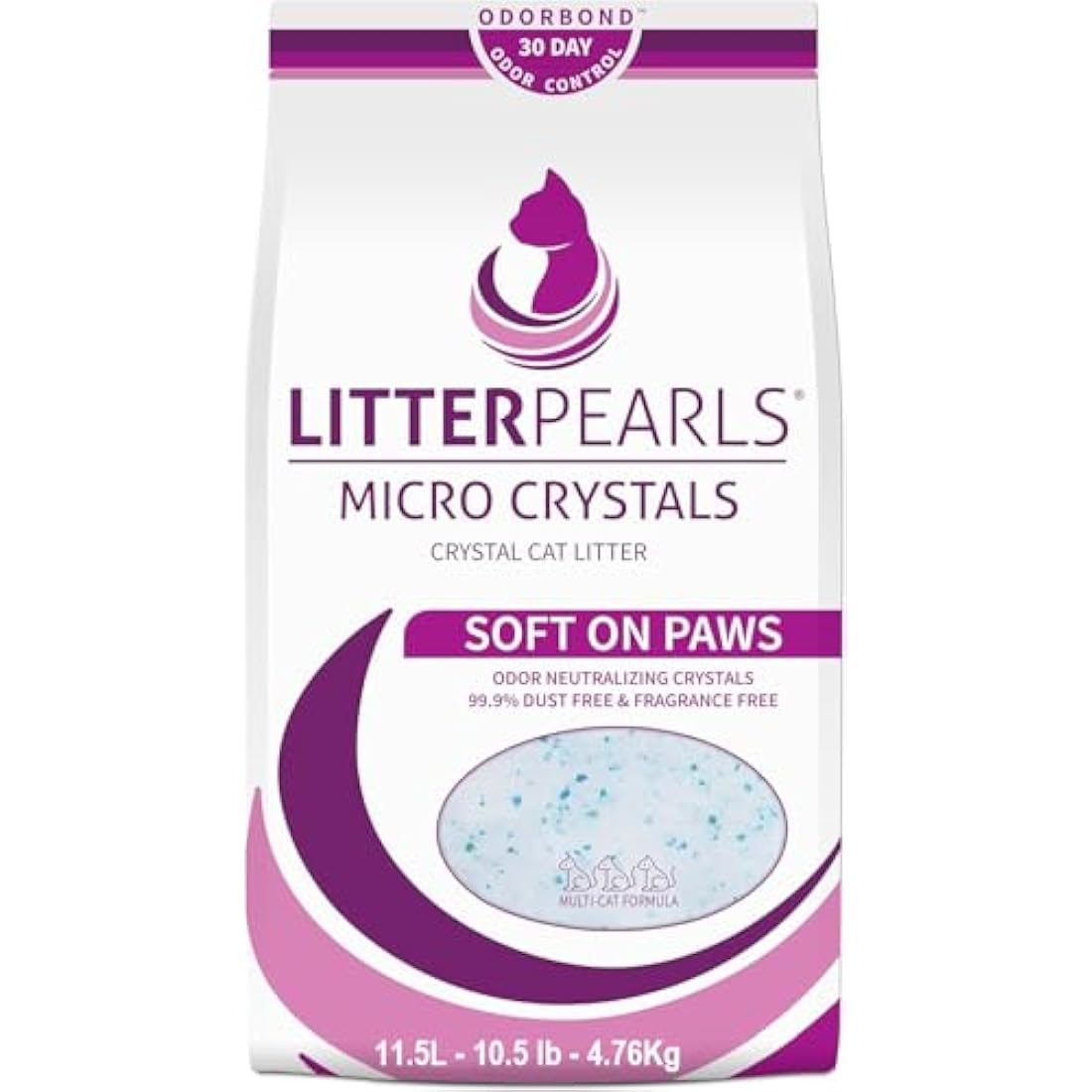 Litter Pearls Micro Crystals Cat Litter – Non-Clumping Odour Control