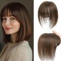 Human Hair Topper with Fringe – 10 Inch Swiss Base Hairpiece