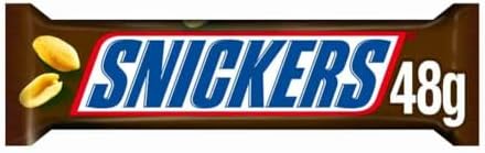 Snickers Chocolate Bars Bulk Box - 48 x 48g Peanut & Caramel Snacks