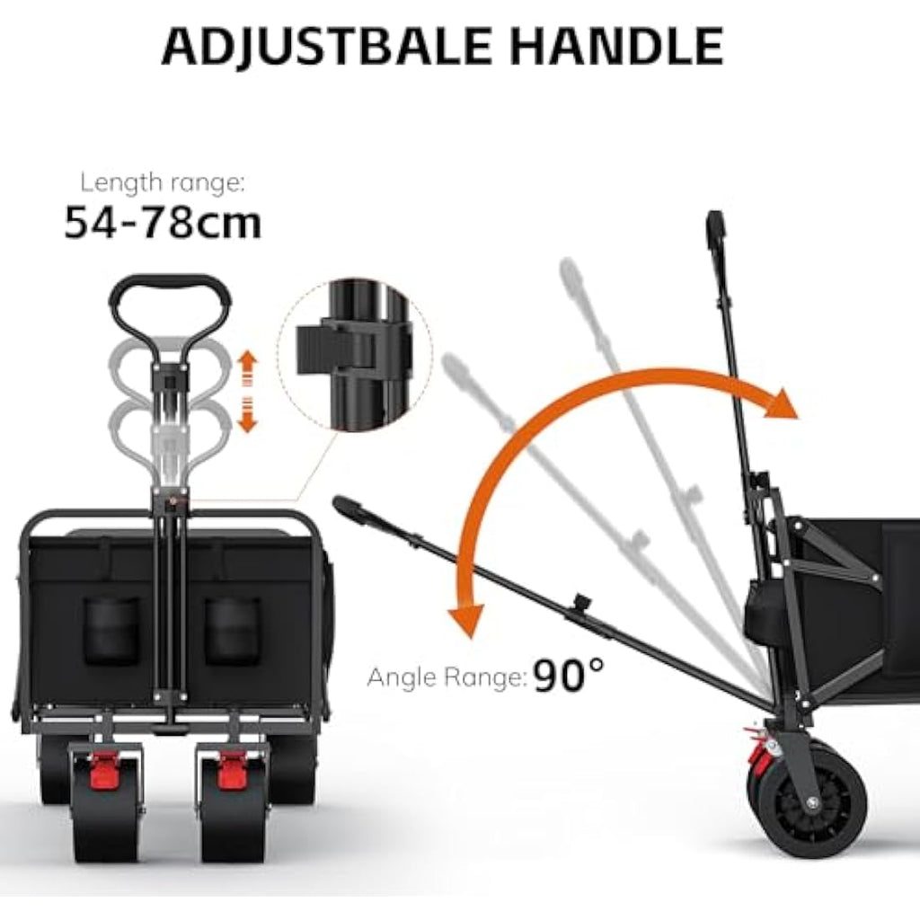 Morpilot Folding Camping Trolley | Heavy-Duty 330lbs All-Terrain Wagon