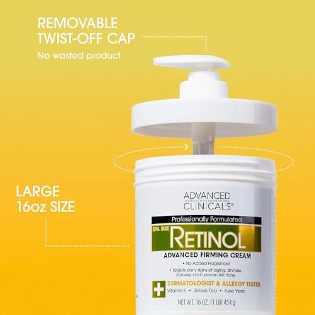 Advanced Clinicals Retinol & Collagen Anti-Aging Set – 16oz Pack of 2