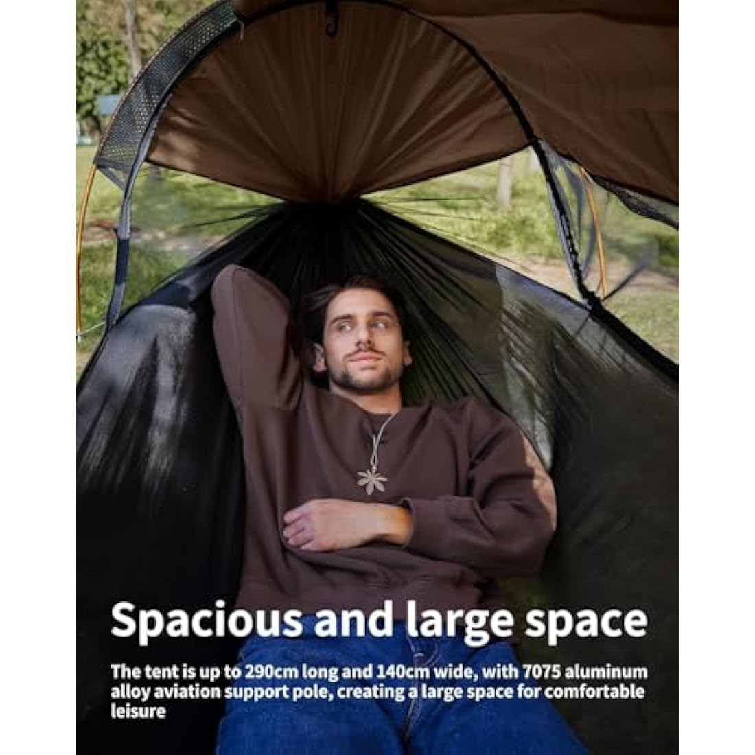 Travel Bird 3-in-1 Camping Hammock Tent with Mosquito Net & Sunshade