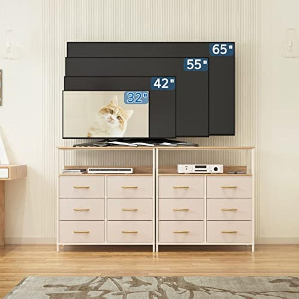Jolof Store 6 Drawer Fabric Chest of Drawers | Steel Frame Storage Unit