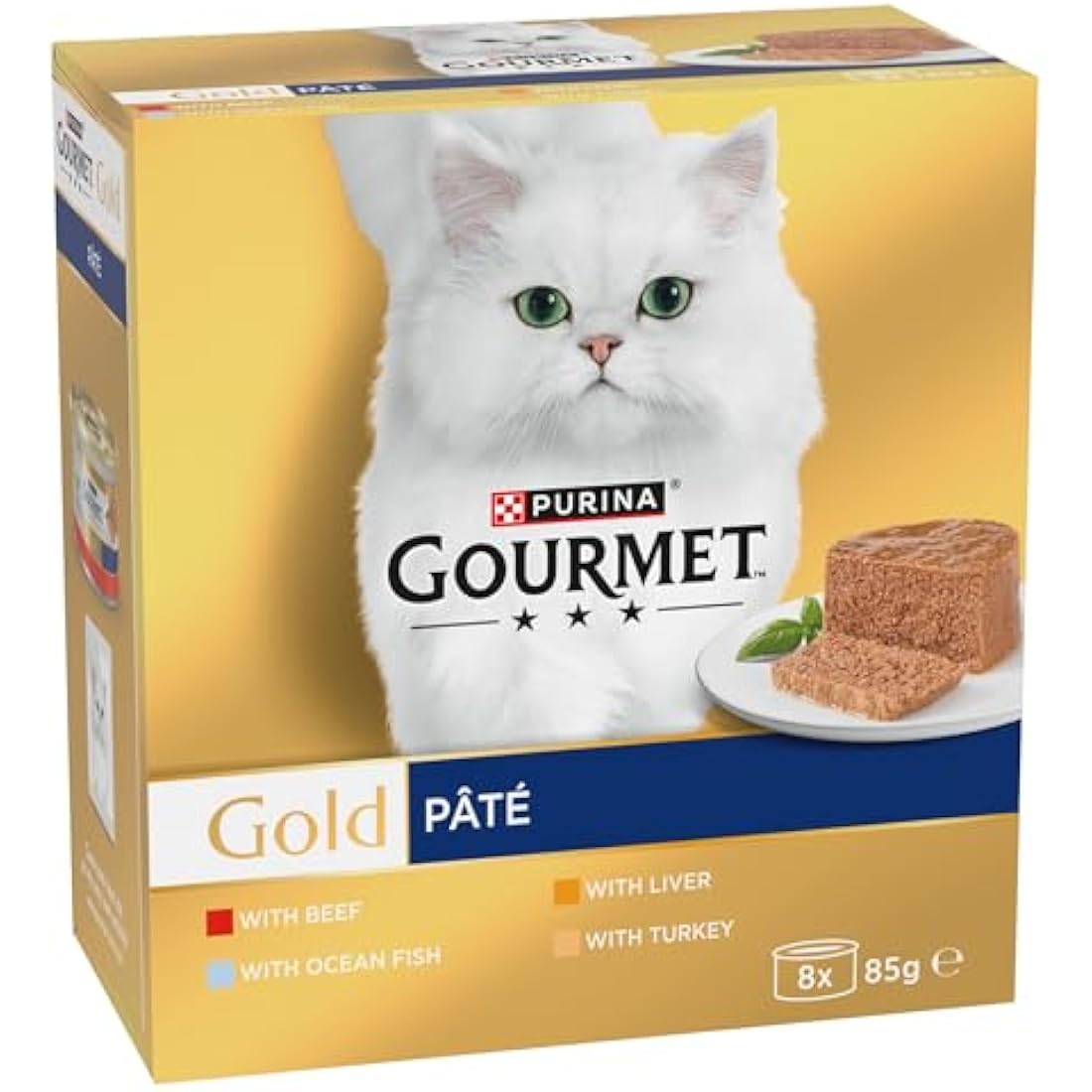 GOURMET Gold Pate Wet Cat Food Multipack - 48 x 85g Cans