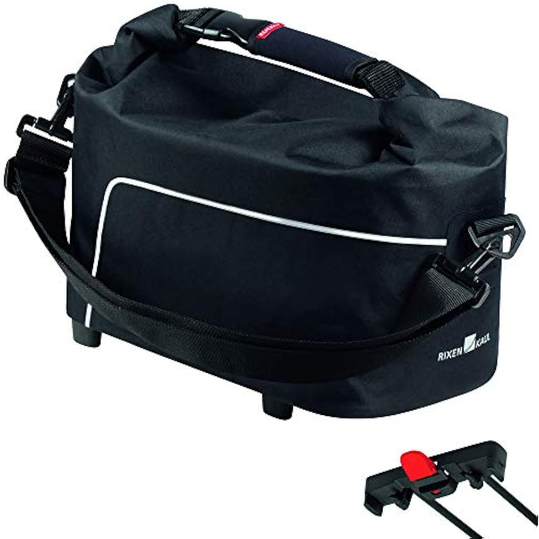 KLICKfix Waterproof Rackpack Luggage Bag – Durable Black Cycling Pannier
