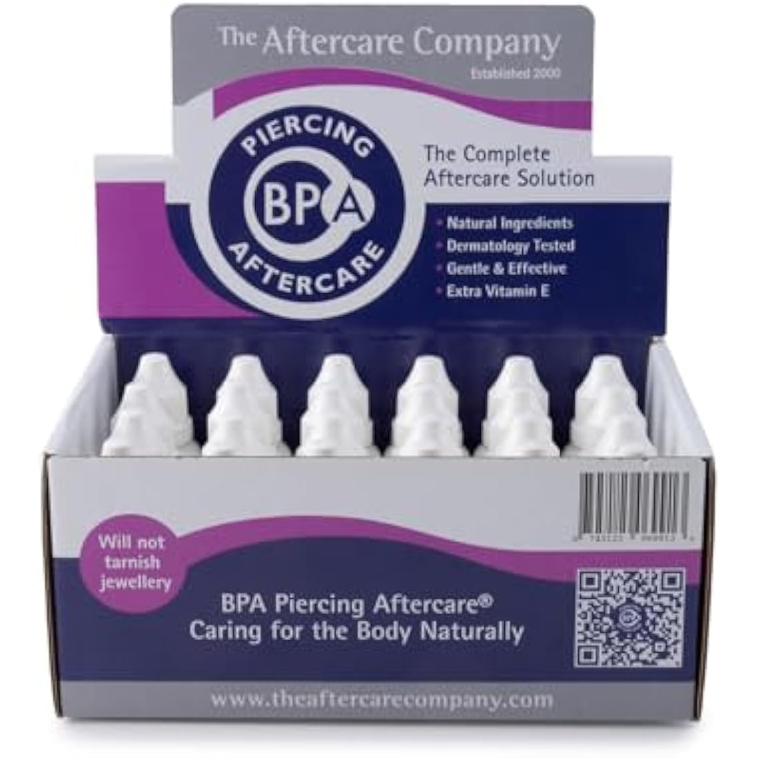 BPA Piercing Aftercare - 24 x 10ml Vegan Vitamin E Skin Healing Solution