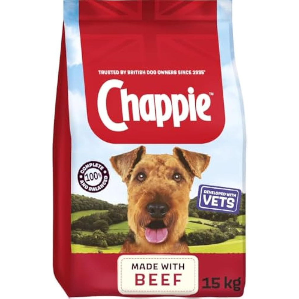 Chappie Complete Original Dog Food - Low Fat Wholegrain Kibble - 15 kg