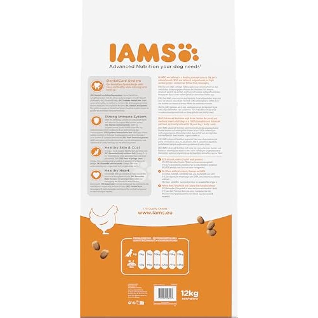 IAMS Adult Small & Medium Dry Dog Food - Chicken & Wheat Free - 12kg
